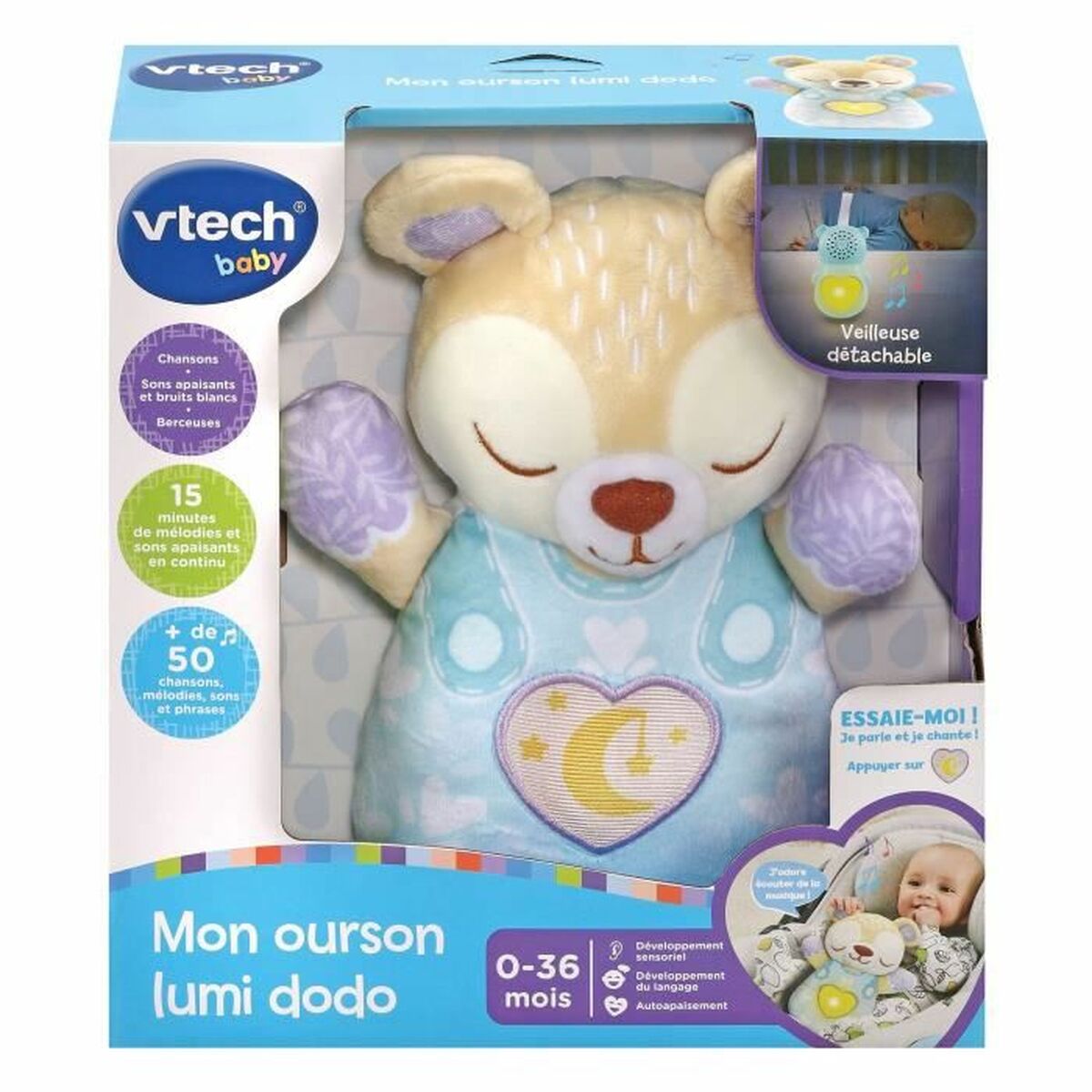 VTech Mon Ourson Lumi Dodo – Peluche Musicale & Lumineuse-1