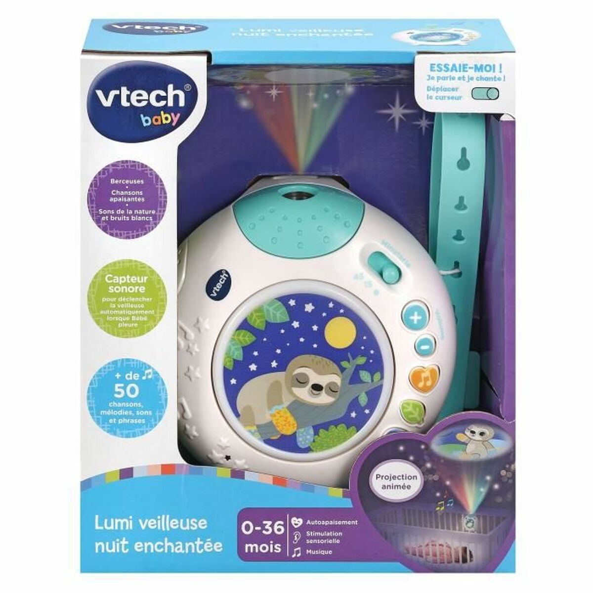 VTech Veilleuse Nuit Enchantée – Projecteur Bébé Lumineux et Musical-2