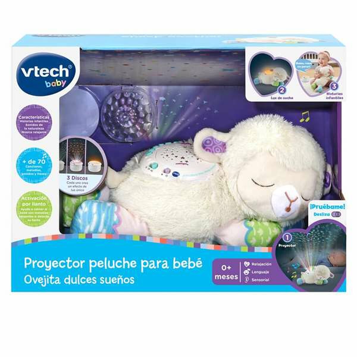 Plush Toy Projector Sheep Vtech Sweet Dreams 15 x 32 x 12 cm-6