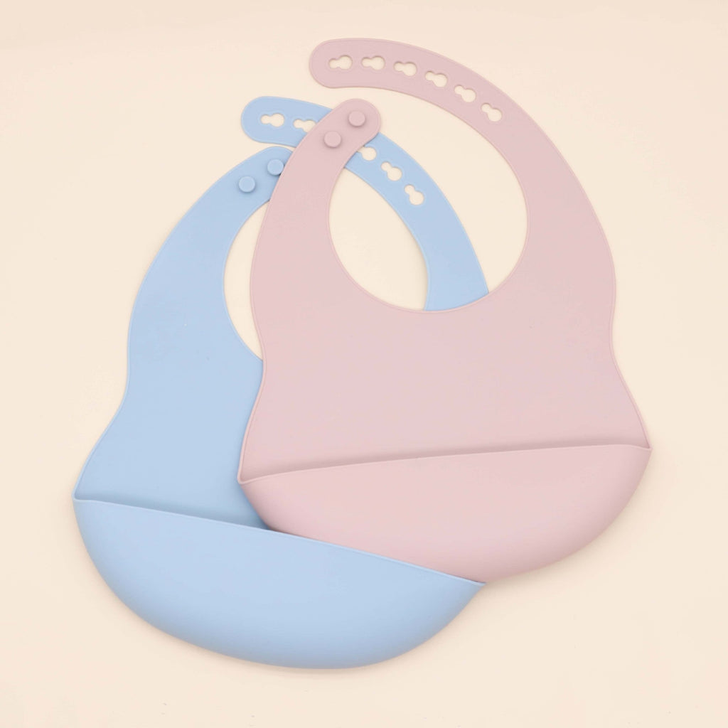 Bavoir en Silicone Imperméable – Couleurs Pastel
